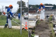 Servio de roada  retomado em Gaspar 