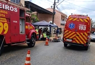 Motociclista derrapa após passar por cima de pedra e acaba hospitalizado em Ilhota