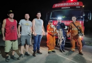 Bombeiros resgatam c�es perdidos em �rea de mata em Gaspar