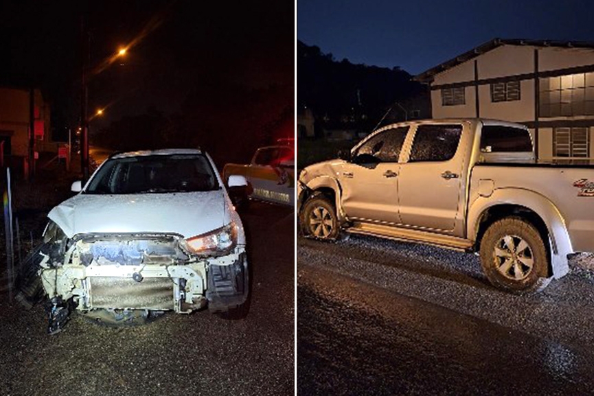 Carro de Gaspar se envolve em acidente na Ivo Silveira, em Brusque