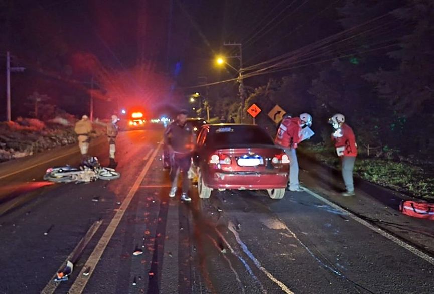 Homem morre em grave acidente de moto na frente da pr�pria casa no Oeste de SC