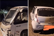 nibus e carro de Gaspar colidem na Rodovia Ivo Silveira, em Brusque