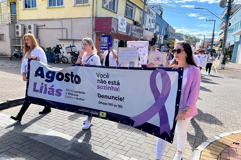 Gaspar vai ter caminhada pelo fim da violncia contra a mulher