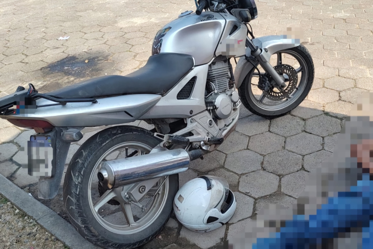 Homem com grande ficha criminal � preso um dia ap�s furtar moto em Gaspar