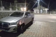 Carro com registro de furto em Gaspar  recuperado em Timb aps acidente