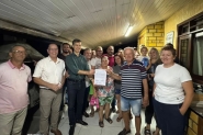 Comporta para barragem de gua ser implantada no Serto Verde, em Gaspar