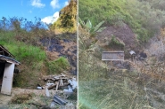 Incndio em vegetao quase atinge duas casas em Gaspar