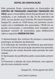 Edital de Convocação 24/09/25 CTG Tradição do Vale