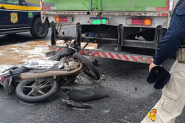 Morte em Gaspar: colis�o entre moto e caminh�o mata homem na BR-470