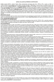 Edital de Leilão Eletrônico e Notificação - II