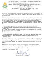 Edital de Convocao - Eleio Apae Gaspar
