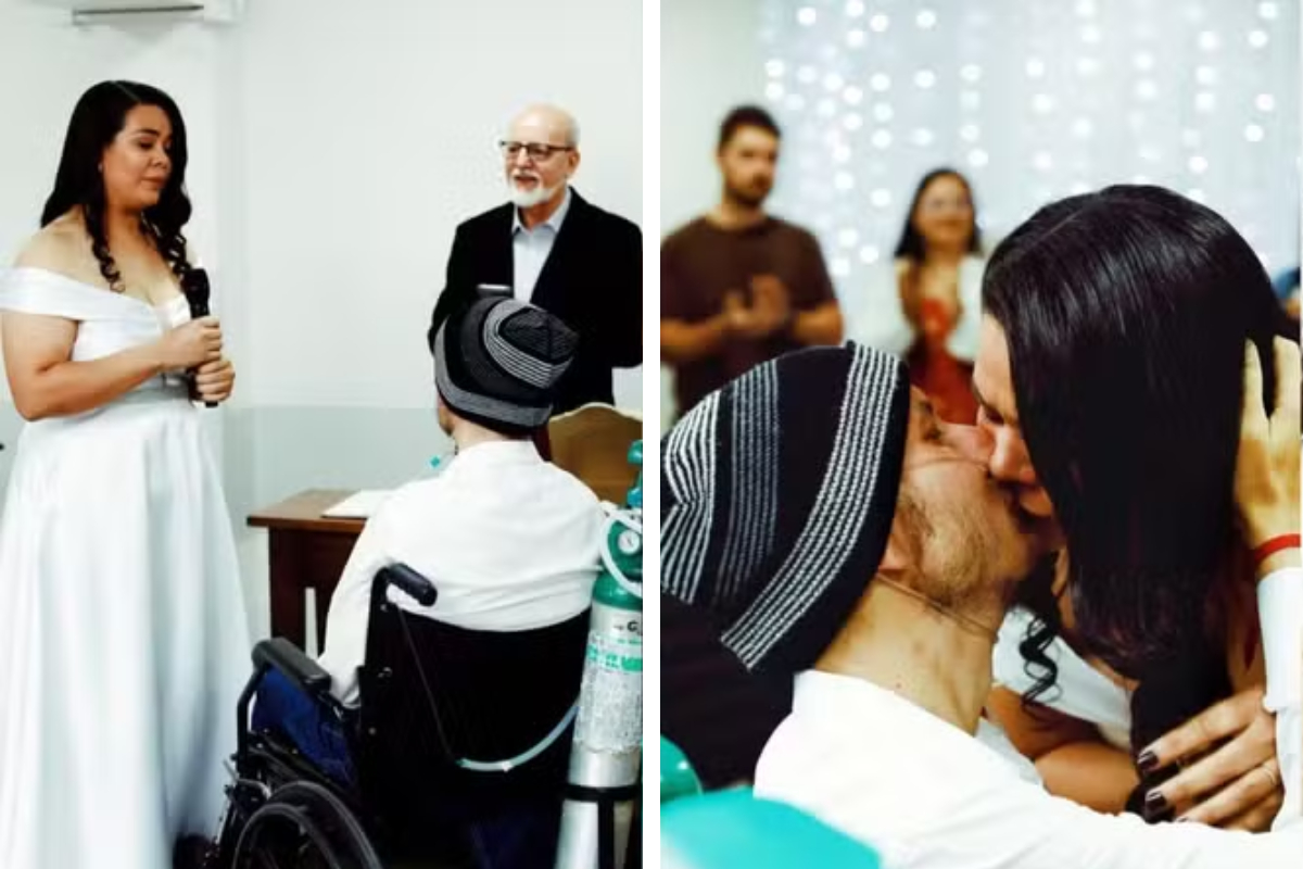 Paciente em cuidados paliativos se casa durante internação em Blumenau