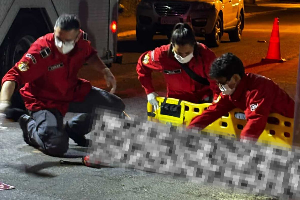 Homem fica inconsciente ap�s colidir moto contra poste em Ilhota