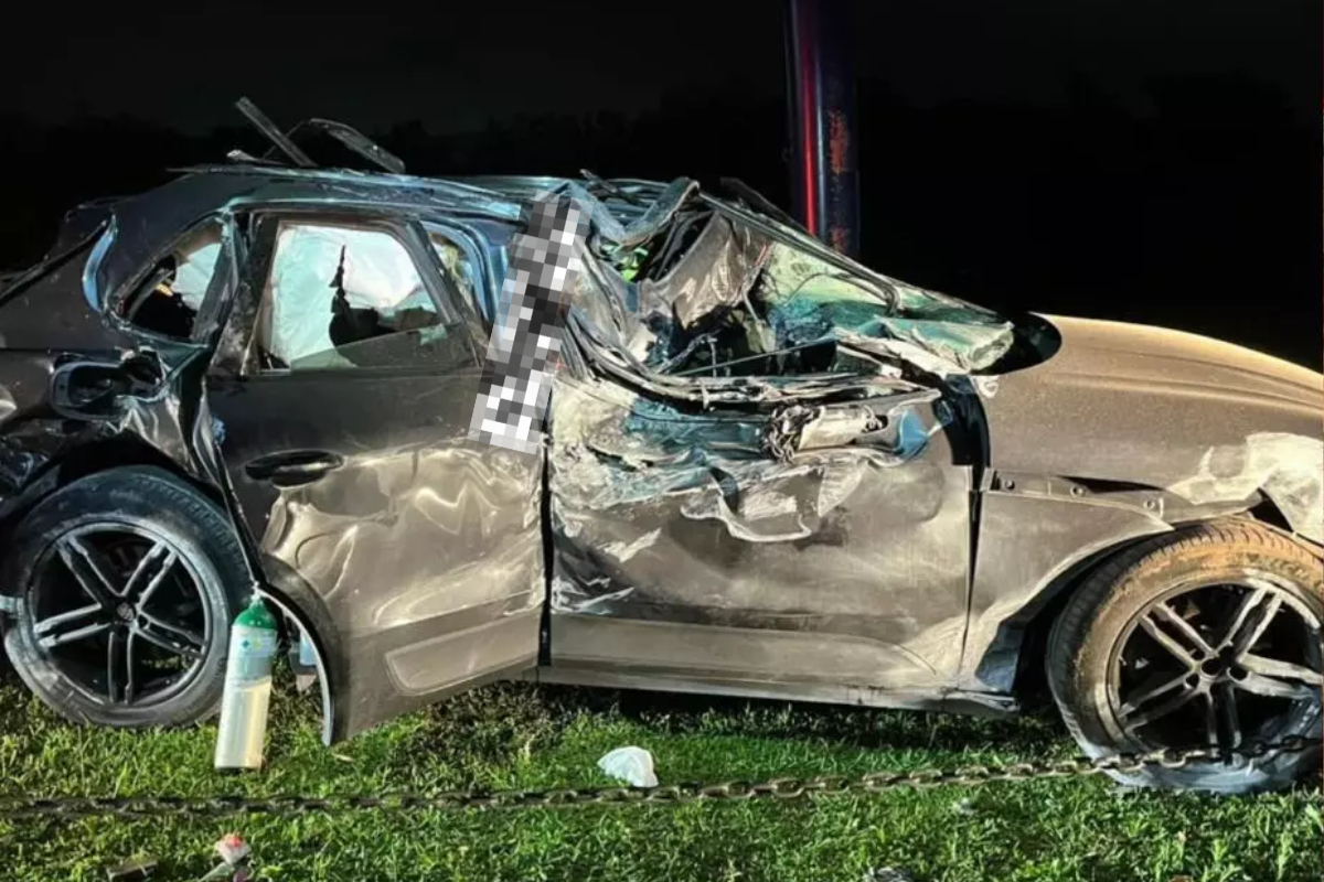 Motorista bêbada colide contra poste e passageira tem braço mutilado em BC