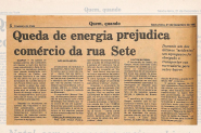 Saiu no Cruzeiro em 21/12/1990: Queda de energia prejudica com�rcio da rua Sete