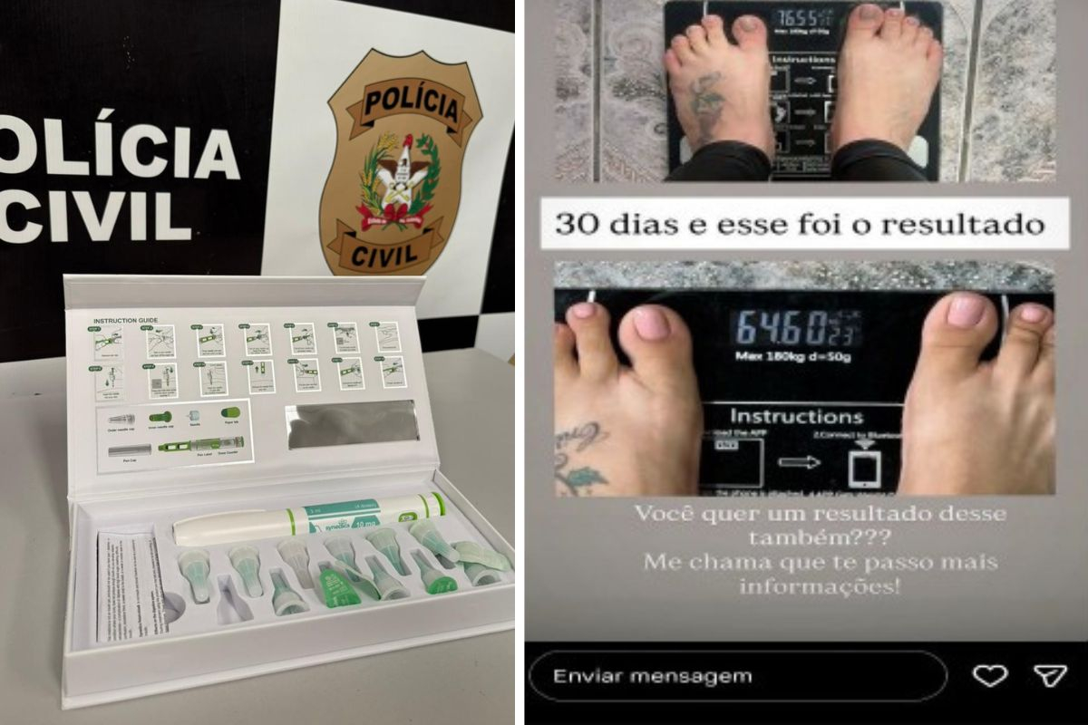 Morador do Gasparinho que vendia 'canetas emagrecedoras' na internet � alvo de opera��o da pol�cia