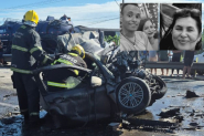 Quem s�o o pai, a m�e e a av� mortos em acidente na BR em Itaja�