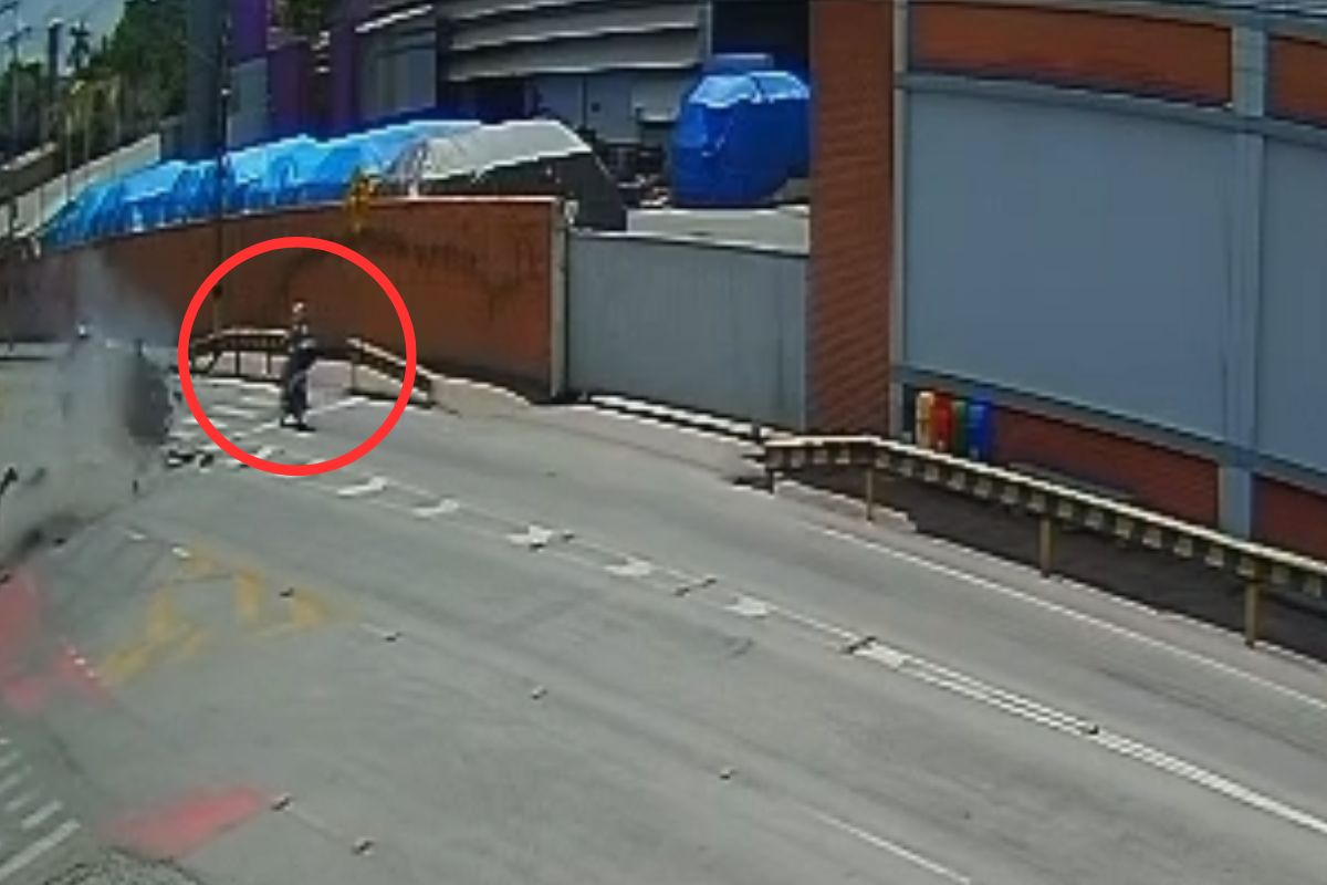 Motociclista que escapou por segundos de acidente fatal em Gaspar passa pelo local todos os dias: 