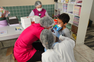 Quase 400 crian�as de Gaspar recebem atendimento odontol�gico e orienta��es sobre sa�de bucal