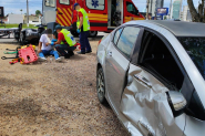 Piloto de moto fica ferido em colis�o com carro no Santa Terezinha, em Gaspar 