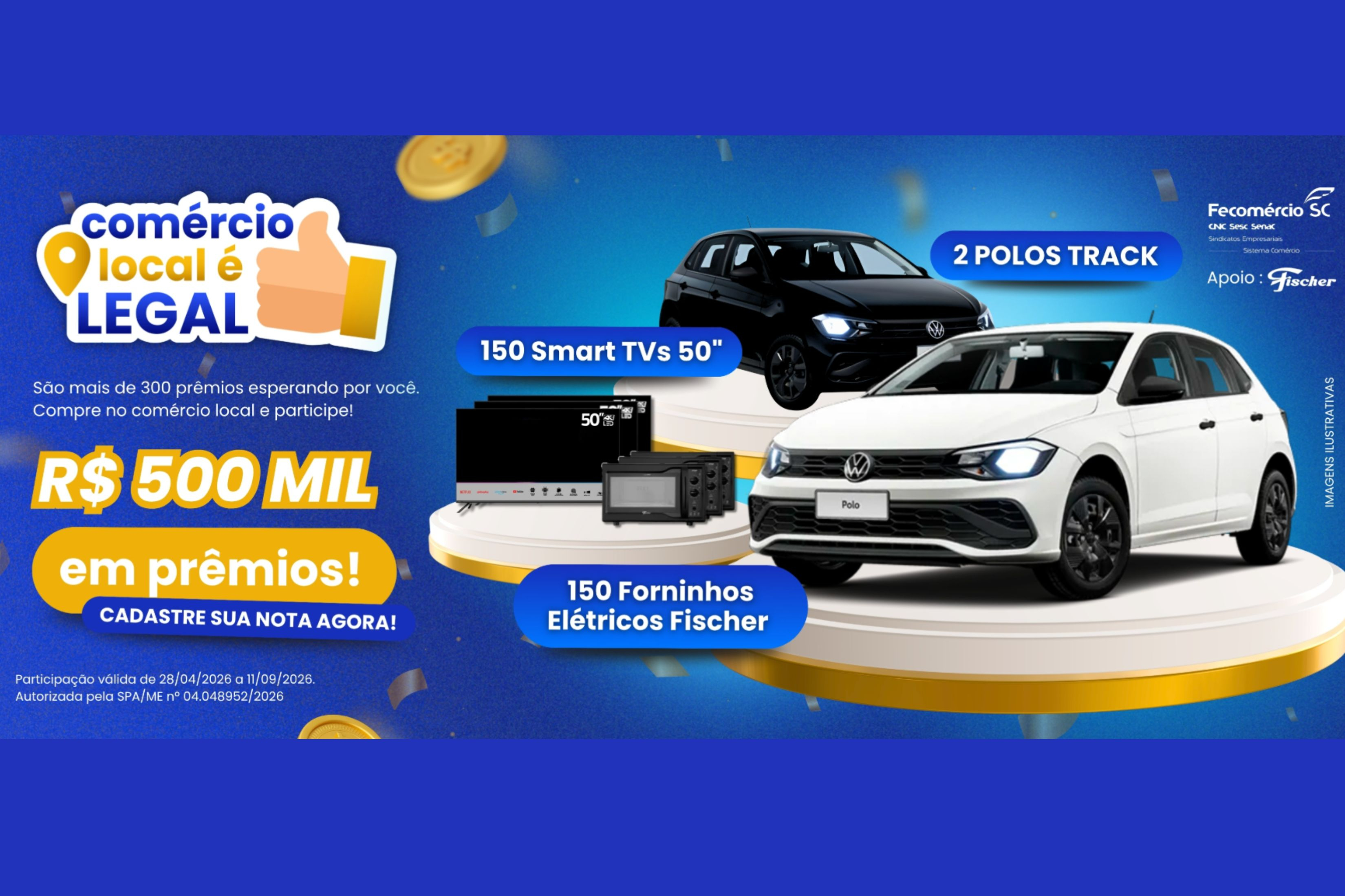 Empresas de Gaspar participam de campanha estadual que vai sortear R$500 mil em pr�mios