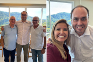Pr�-candidato ao Senado, Carlos Bolsonaro cumpre agenda em Gaspar
