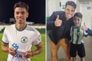 De f�rias em Gaspar, Dudu Bendini assiste jogos e treinos no Tupi