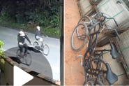 Dupla abandona bicicletas, invade casa e furta moto no Alto Gasparinho