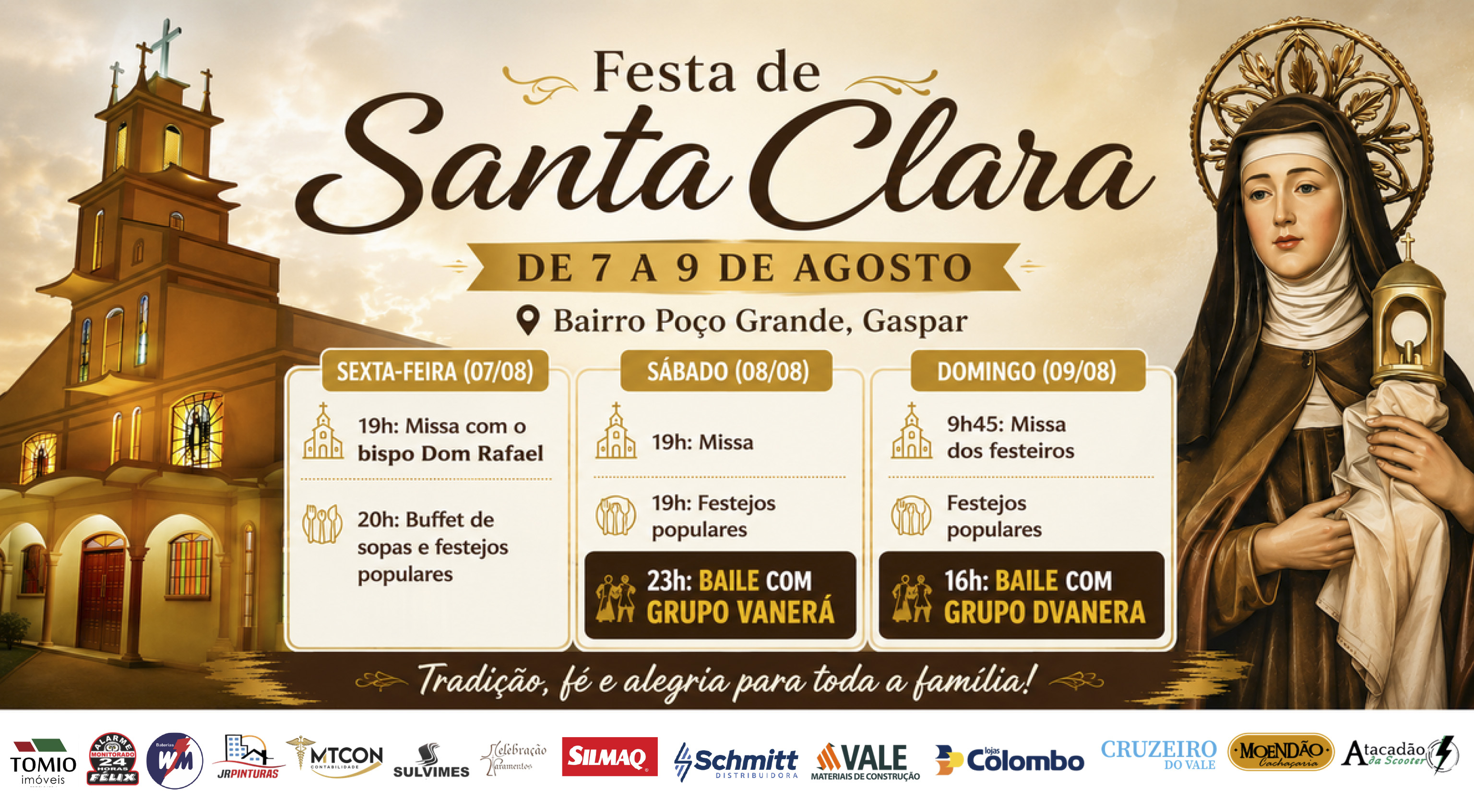 Po�o Grande celebra padroeira Santa Clara de sexta a domingo