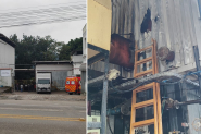 Inc�ndio atinge caldeira de tinturaria em Gaspar