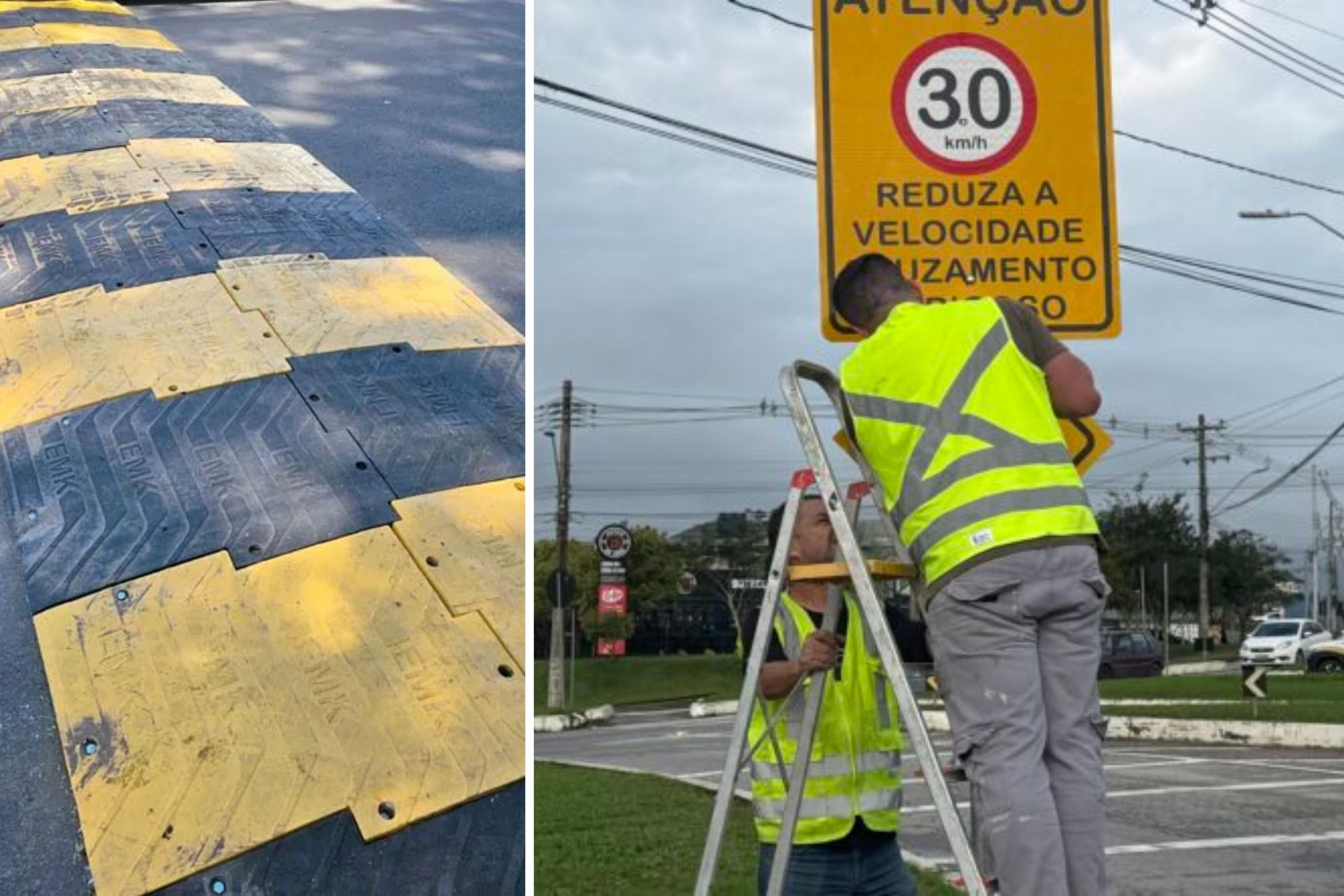 Prefeitura vai instalar lombadas ecol�gicas no trevo da Parolli para reduzir acidentes