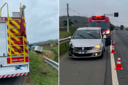 Caminh�o e carro colidem na BR-470, em Ilhota; motoristas e passageiros saem ilesos