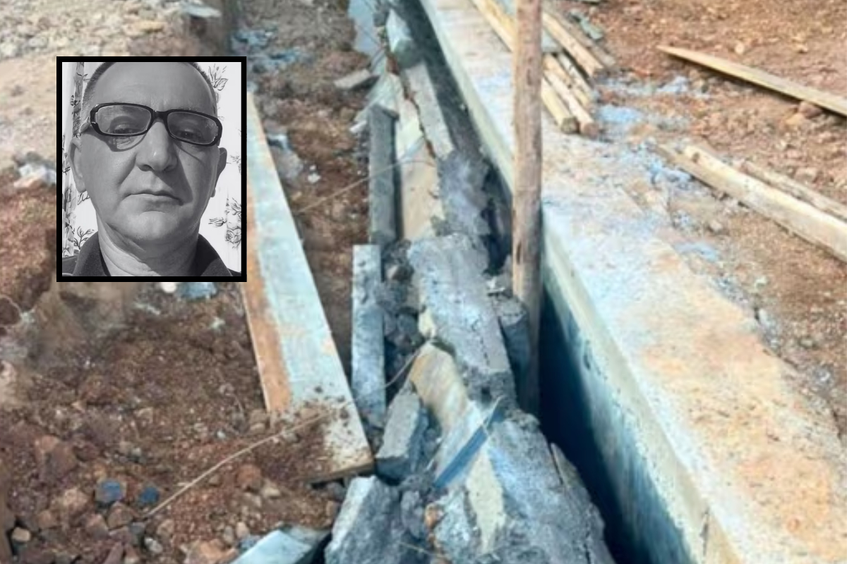 Homem morre soterrado ap�s parede de concreto ceder em galp�o no Oeste de SC