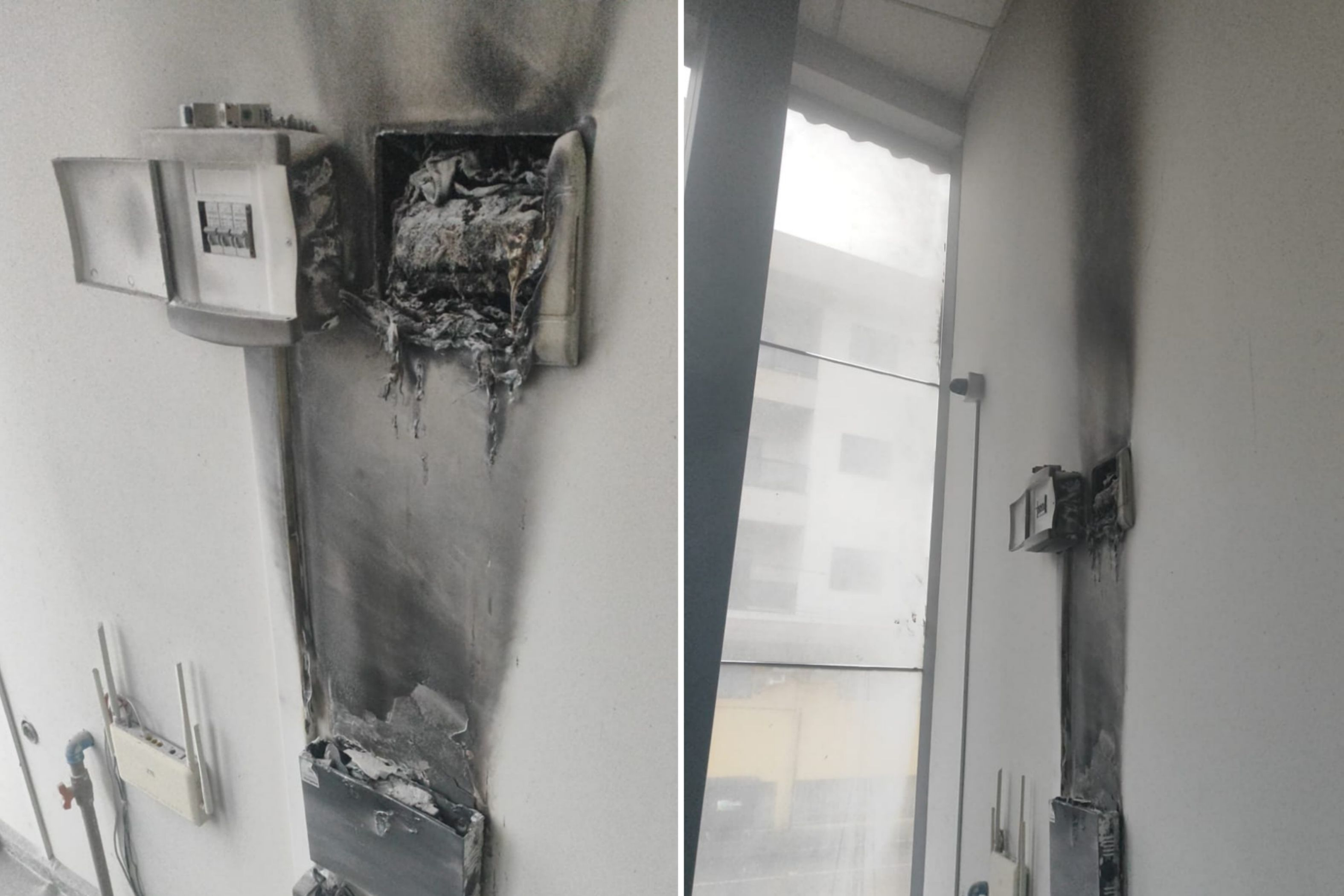 Princ�pio de inc�ndio atinge lavanderia em Gaspar; funcion�rio age r�pido e impede que fogo se espalhe