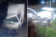 Colis�o frontal entre carro e caminh�o mata homem na BR em Pouso Redondo