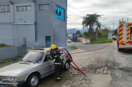 Bras�lia pega fogo no Santa Terezinha, em Gaspar