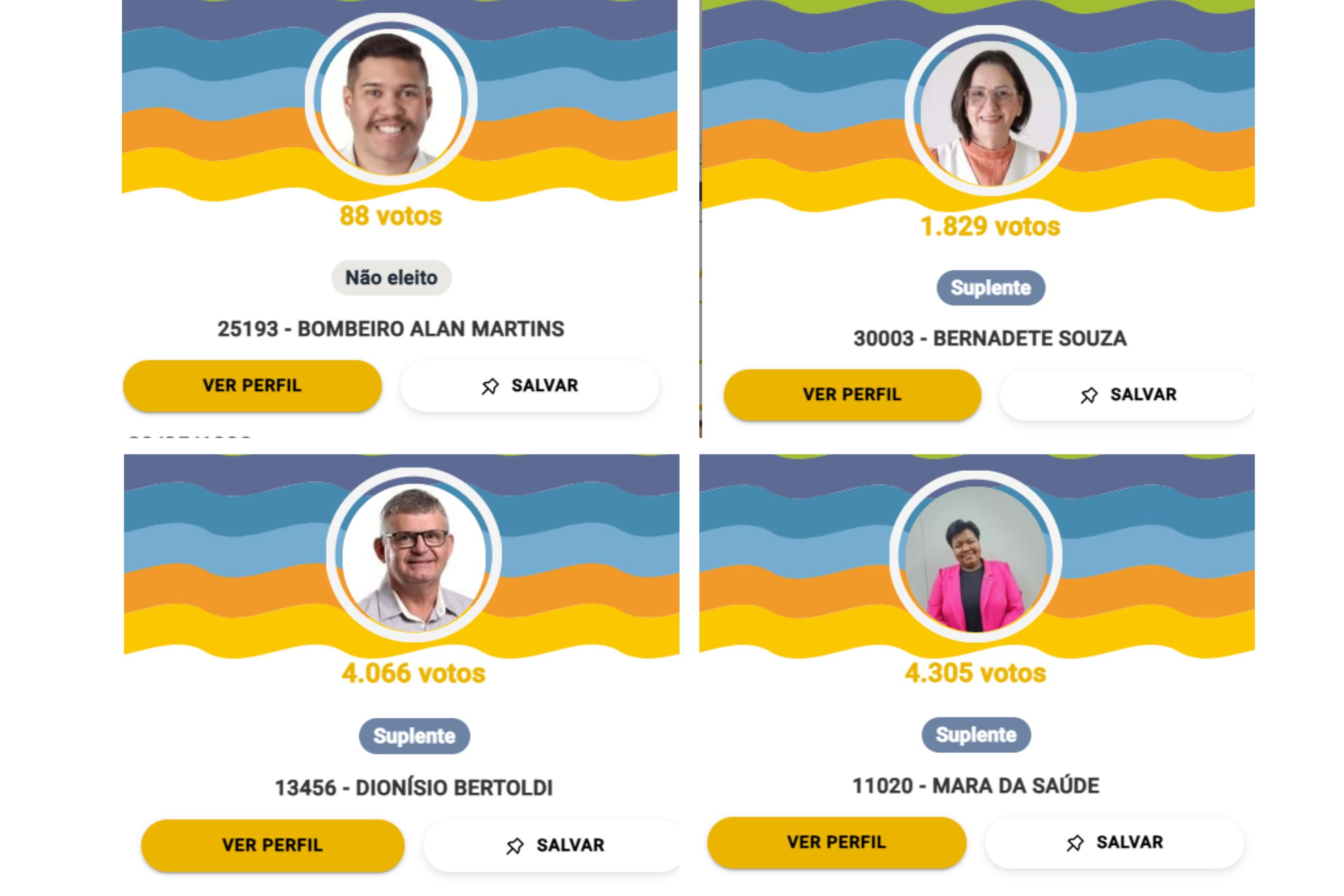 Juntos, candidatos a deputado estadual de Gaspar fizeram 10.288 votos
