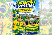 Gaspar ter� bandeira�o em apoio a Fl�vio Bolsonaro no s�bado