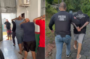 Pol�cia prende sete pessoas por assassinato de homem encontrado carbonizado em Gaspar